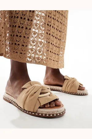 River Island Twisted flat sandal in beige