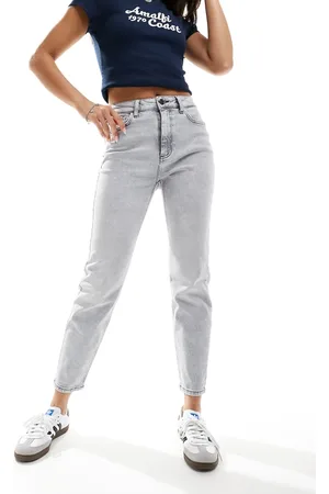 Noisy May Moni high waisted straight leg jeans in light washed