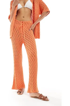 SNDYS Crochet flared trouser co-ord in