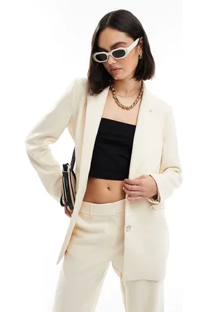 SELECTED Femme co-ord relaxed fit blazer in cream