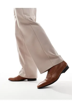 Truffle Collection Oxford lace up shoes in light tan