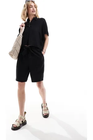 SELECTED Gulia high waist linen blend shorts co-ord in