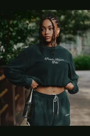4th & Reckless X Loz Vassallo Bay towelling crop sweatshirt in