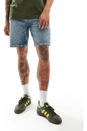 COLLUSION Denim cut off shorts in midwash