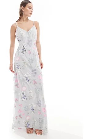 Maya Deluxe Maya Premium embroidery cami maxi dress in floral