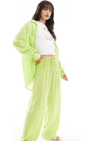 Esmée Esmee loose fit beach trouser co-ord in lime