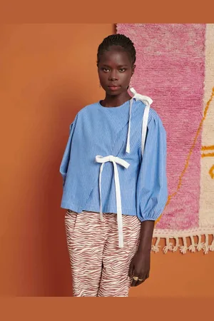 Ghospell Bow detail top in stripe