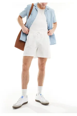 COLLUSION Beach linen shorter length short in ecru