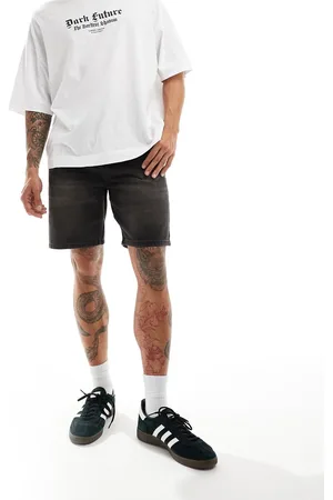 COLLUSION Denim cut off shorts in washed