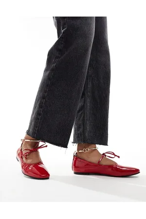 Simmi London Simmi London Abbie Bow ballet flats with ruch detail and removable anklet in
