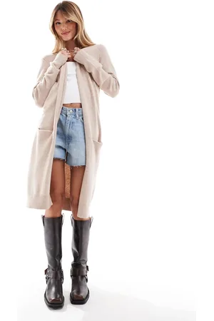 JDY Longline cardigan in beige