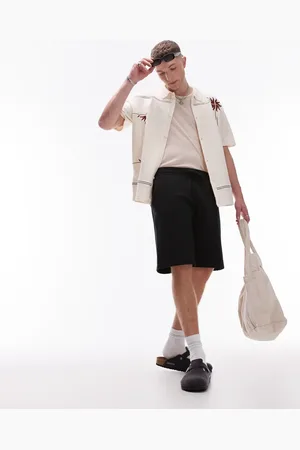 Topman Premium heavyweight oversized jersey short in