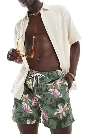 JACK & JONES Swim short with floral print in