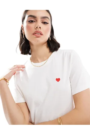 JDY Heart print t-shirt in