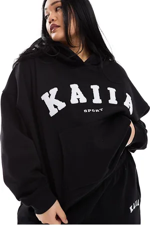 Kaiia Plus logo oversized hoodie co-ord in