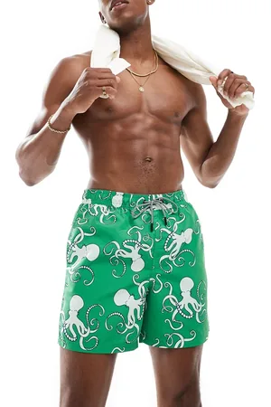 JACK & JONES Swim shorts with octopus print in