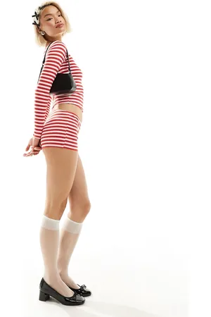 Motel Stripe mini co-ord shorts in