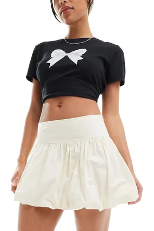 Motel Puff ball cotton mini skirt in