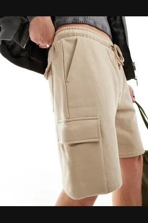 ASOS Heavyweight utility shorts in beige