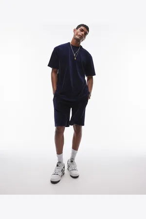 Topman Oversized fit velvet cord short in
