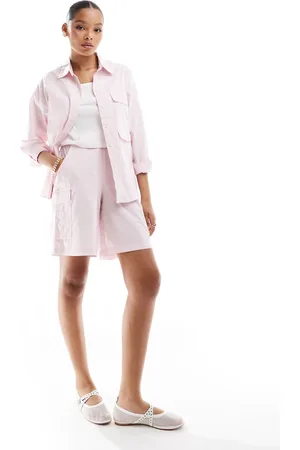 VERO MODA Longline utility shorts co-ord in light