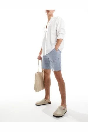 Only & Sons Linen mix chino short in light melange