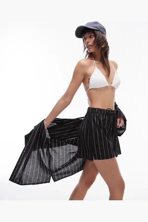 Topshop Beach shorts in and white stripe