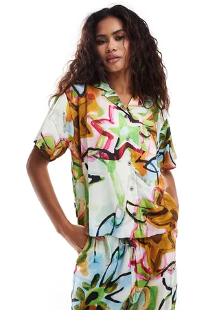 Obey Co-ord print shirt in mutli