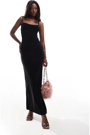 In The Style Slinky square neck cami maxi dress in