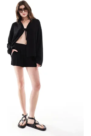 4th & Reckless Linen shirred waist shorts co-ord in