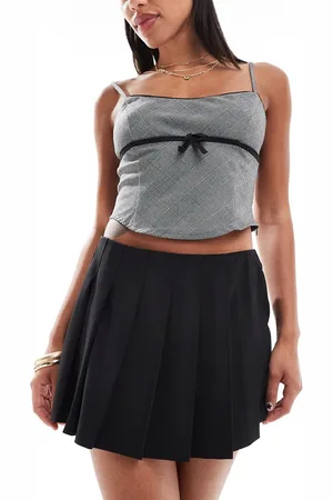ASOS Tailored mini skort with pleated wrap detail in