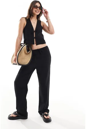 Iisla & Bird Skinny waistband beach trouser co-ord in