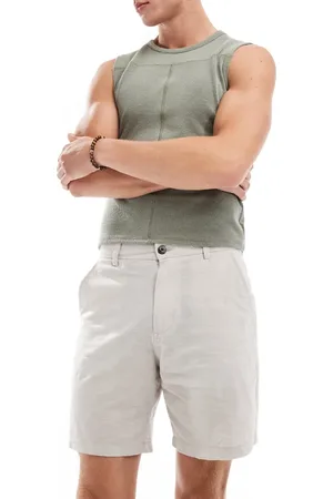 JACK & JONES Linen chino short in beige