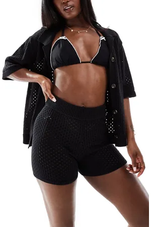 Aria Cove Crochet beach shorts co-ord in