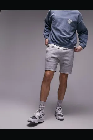Topman Classic fit jersey short with raw hem in marl