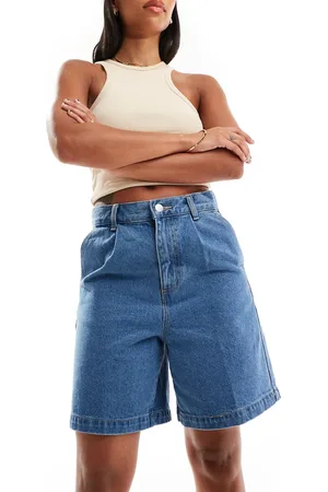 Obey Denim jorts in light indigo wash
