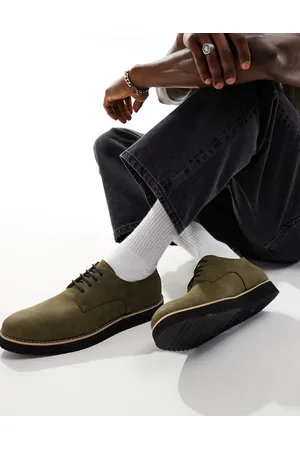 Truffle Collection Casual lace up shoes in khaki suede
