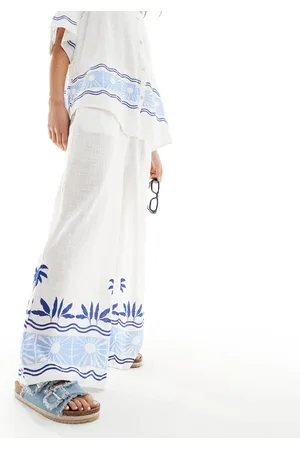 Rip Curl Santorini sun printed beach trouser co-ord in