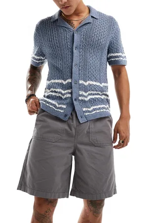 SELECTED Loose fit ripstop shorts in light