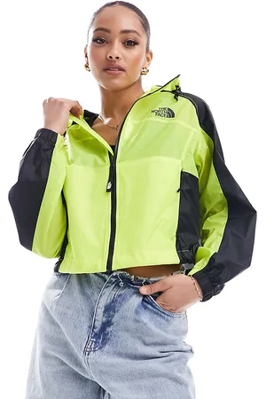 The North Face Himalia packable waterproof wind jacket in lime green Exclusive at ASOS