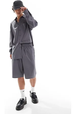 COLLUSION Co-ord tailored shorts in charcoal