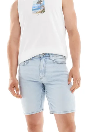 Only & Sons Regular fit denim short in light wash