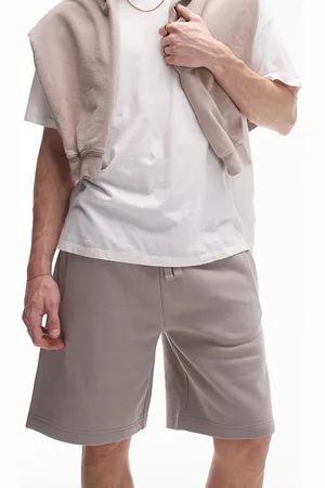 Topman Premium heavyweight oversized jersey short in light