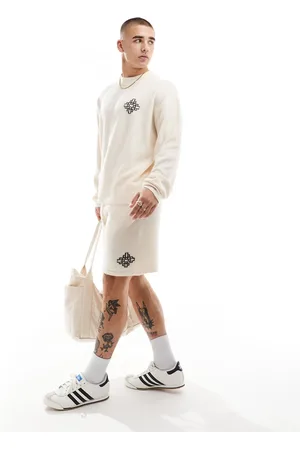 The Couture Club Co-ord emblem knitted shorts in off