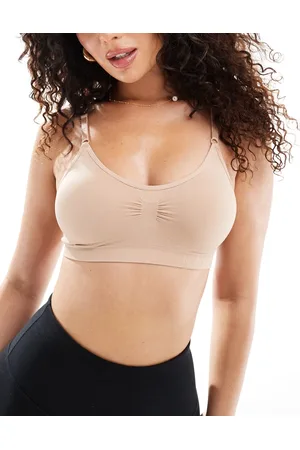 Magic Bodyfashion comfort bra with spaghetti strap detail in cappuccino