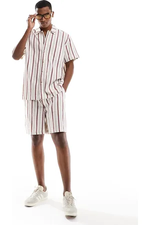 ASOS Co-ord fit shorts in contrast red stripe