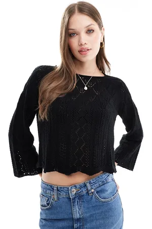 VERO MODA Crochet jumper with wide sleeves in