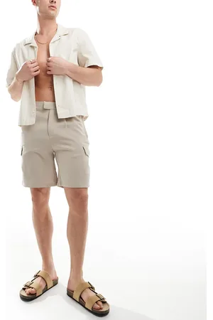 The Couture Club Smart cargo shorts in beige