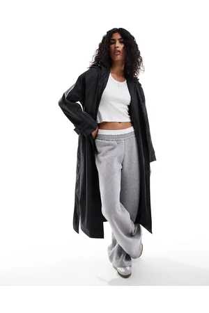 ASOS Rubberised rain hooded trench coat with belt detail in
