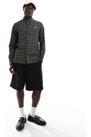 Fred Perry Tartan oxford shirt in and black